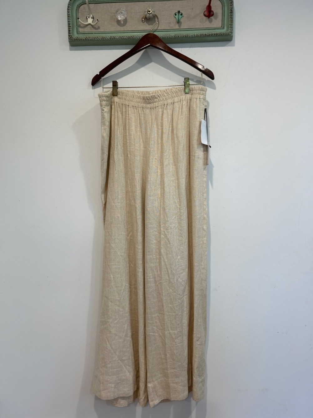 1. State Beige earth Wide-Leg rayon nylon beach Pants women’s large new